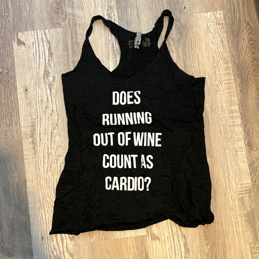 Black Graphic Tank Top